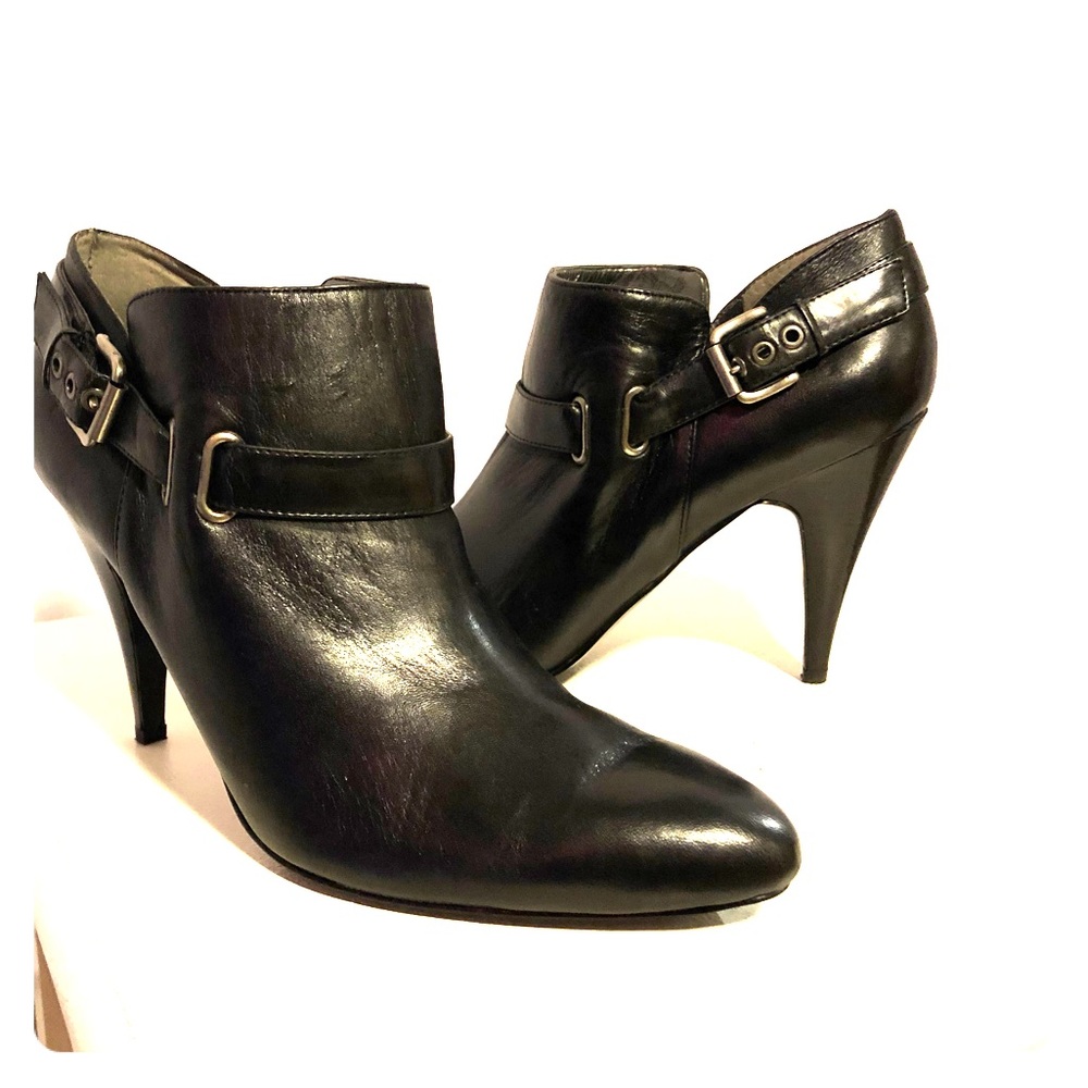 Brand NINE WEST LEATHER SILHOUETTE   BOOTIES 11 M